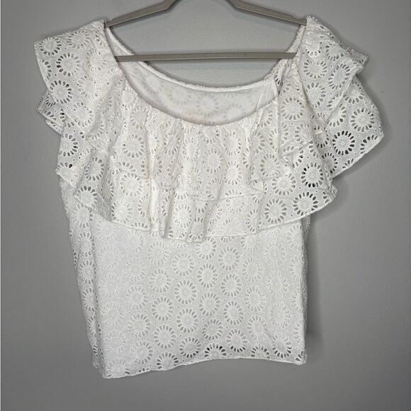 Lilly Pulitzer Trixie Eyelet One-Shoulder Top - Picture 5 of 6